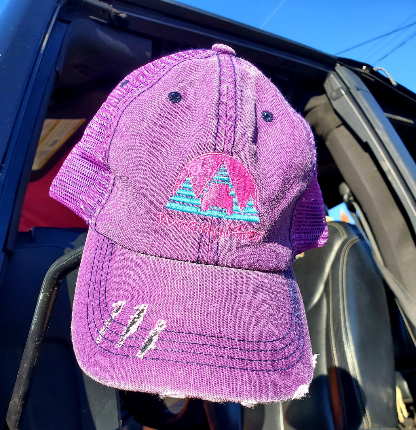 Wranglher premium hat Purple logo